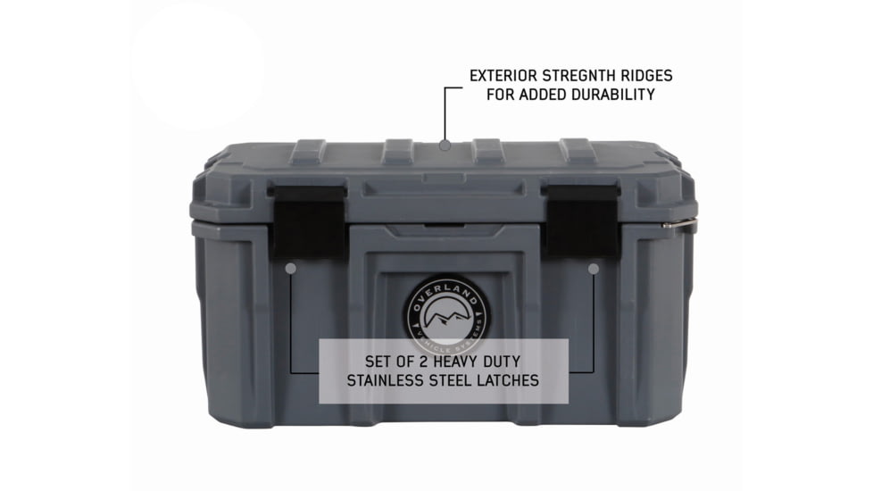 Overland Vehicle Systems D.B.S. Dry Box w/ Wheels, Drain and Bottle Opener, Dark Grey, 53 QT, 40100001