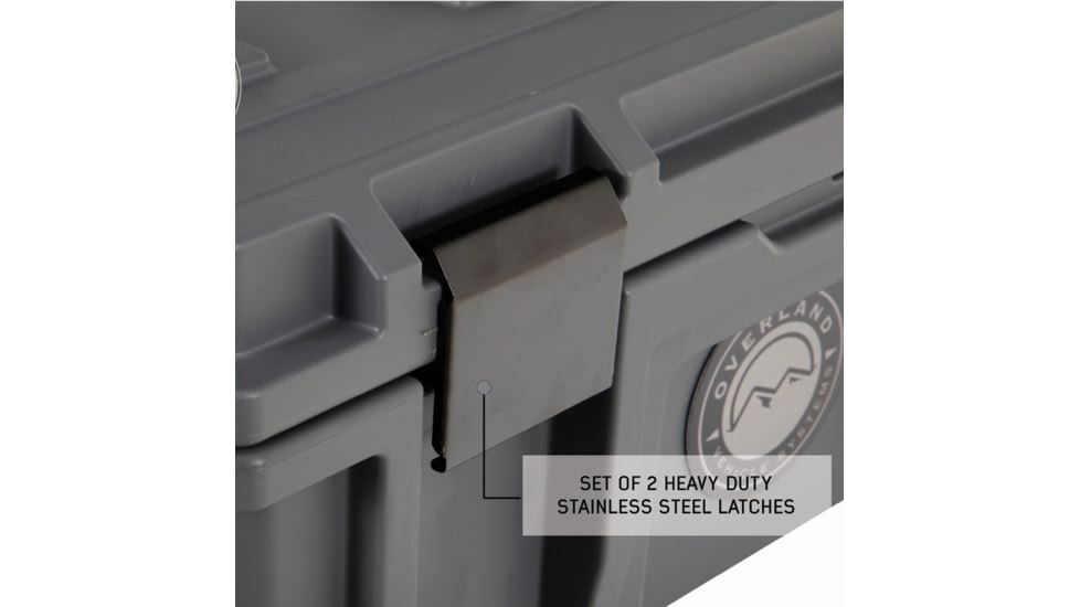Overland Vehicle Systems D.B.S. Dry Box w/ Wheels, Drain and Bottle Opener, Dark Grey, 53 QT, 40100001