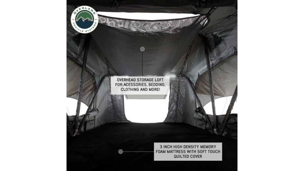 Overland Vehicle Systems N2E Nomadic 2 Extended Roof Top Tent, Gray/Green, 18329936