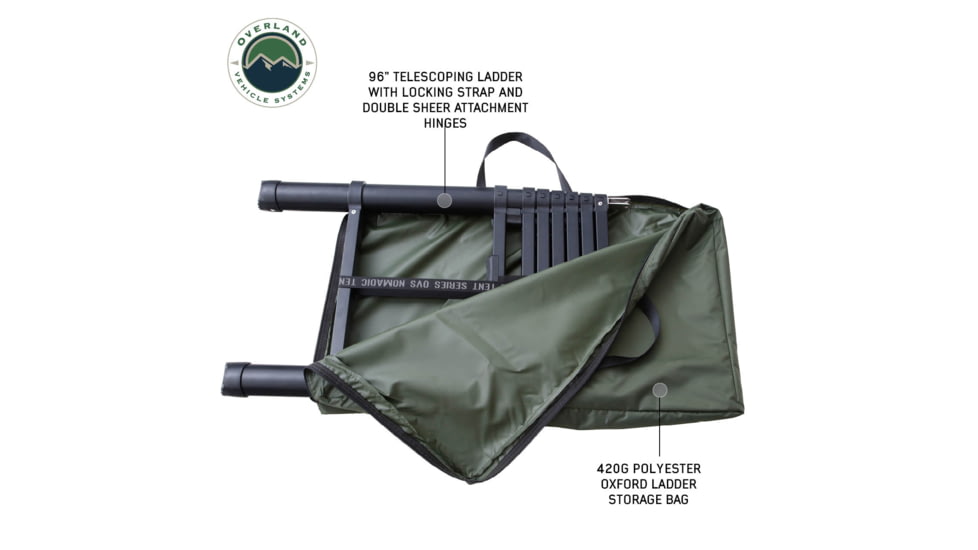 Overland Vehicle Systems N2E Nomadic 2 Extended Roof Top Tent, Gray/Green, 18329936