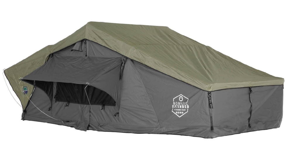 Overland Vehicle Systems N2E Nomadic 2 Extended Roof Top Tent, Gray/Green, 18329936