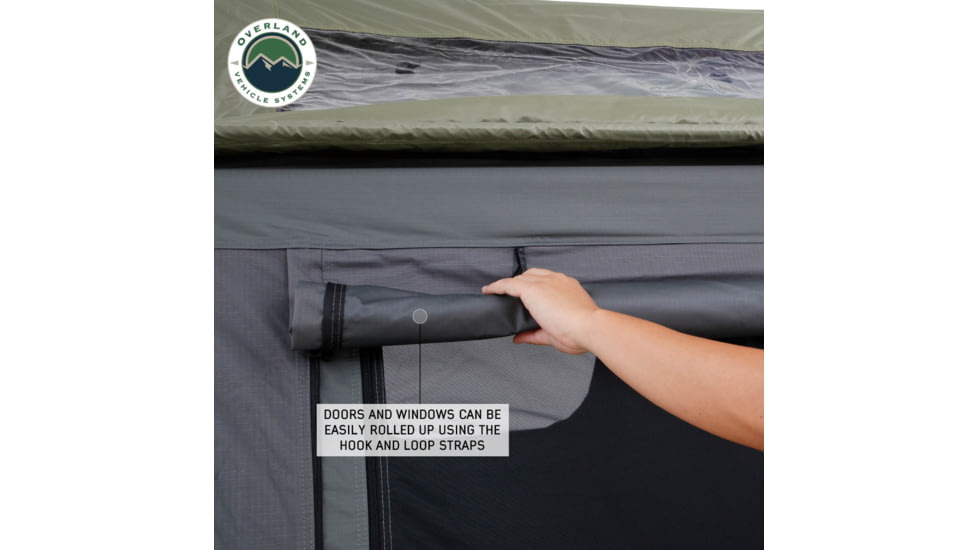 Overland Vehicle Systems N2S Nomadic 2 Standard Roof Top Tent, Gray/Green, 18429936