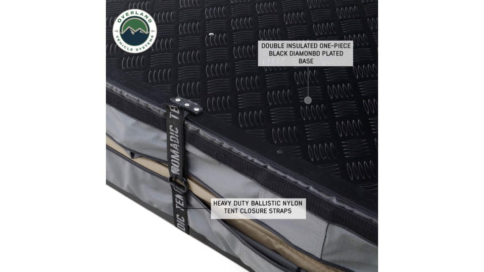 Overland Vehicle Systems N3E Nomadic 3 Extended Roof Top Tent, Gray/Green, 18339936