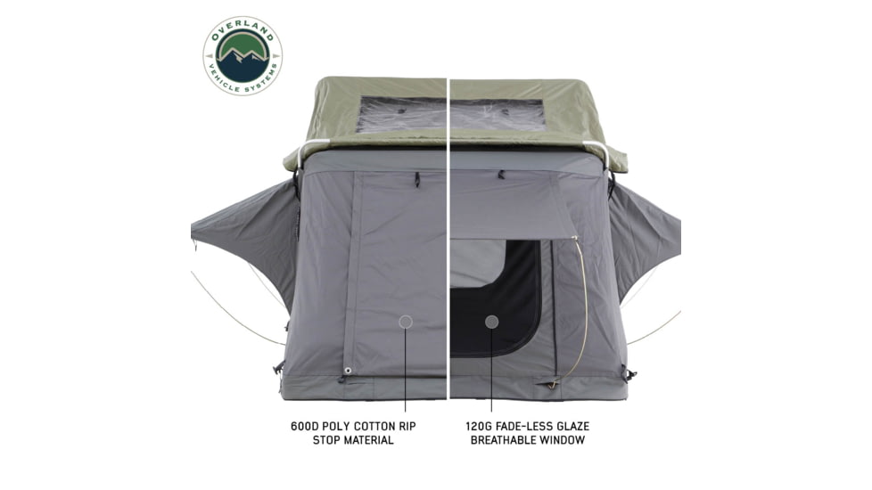 Overland Vehicle Systems N3E Nomadic 3 Extended Roof Top Tent, Gray/Green, 18339936