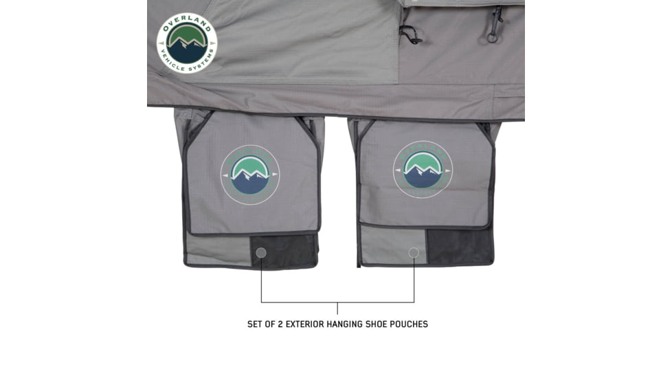 Overland Vehicle Systems N3E Nomadic 3 Extended Roof Top Tent, Gray/Green, 18339936