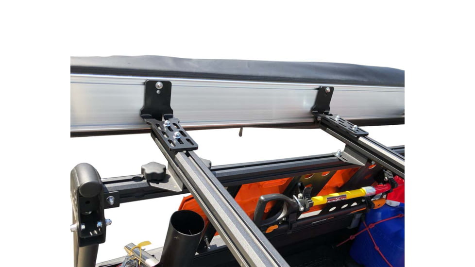 Overland Vehicle Systems Nomadic 270 LT Awning - Driver Side - Dark Gray Cover With Black Cover Universal, 19559907