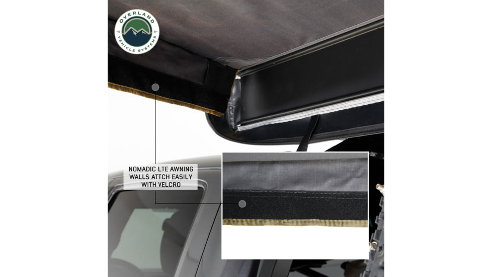 Overland Vehicle Systems Nomadic 270 LT Awning Wall 1 / 2 Driver Side, 18309909