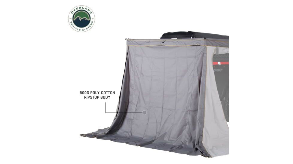 Overland Vehicle Systems Nomadic 270 LT Awning Wall 3 / 4 Passenger Side, 18359909
