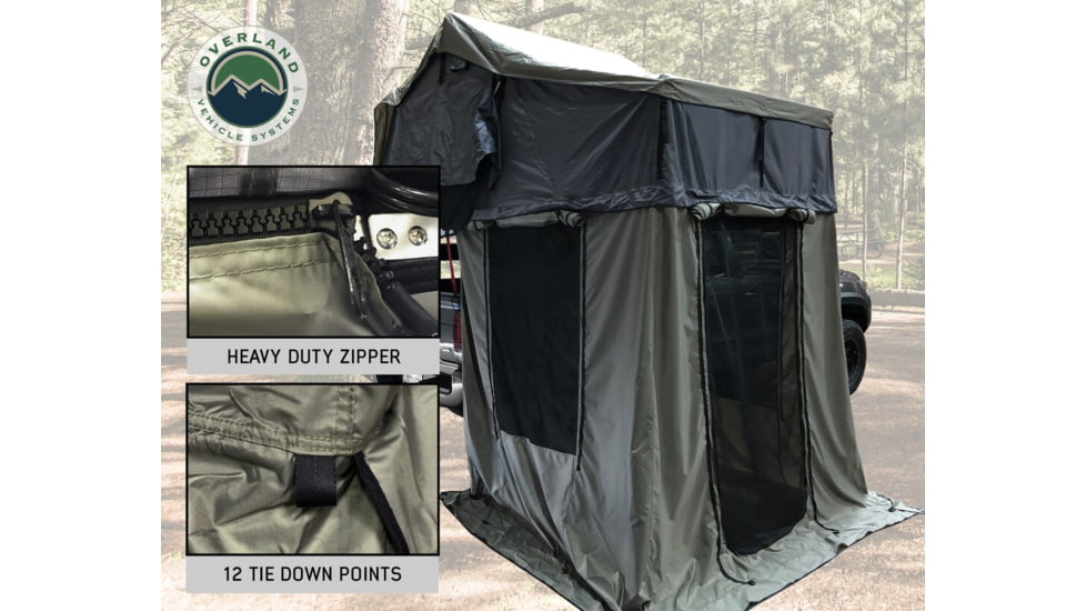 Overland Vehicle Systems Nomadic 3 Annex Base, Green/Black, 86 x 76 x 82 in, 18039836