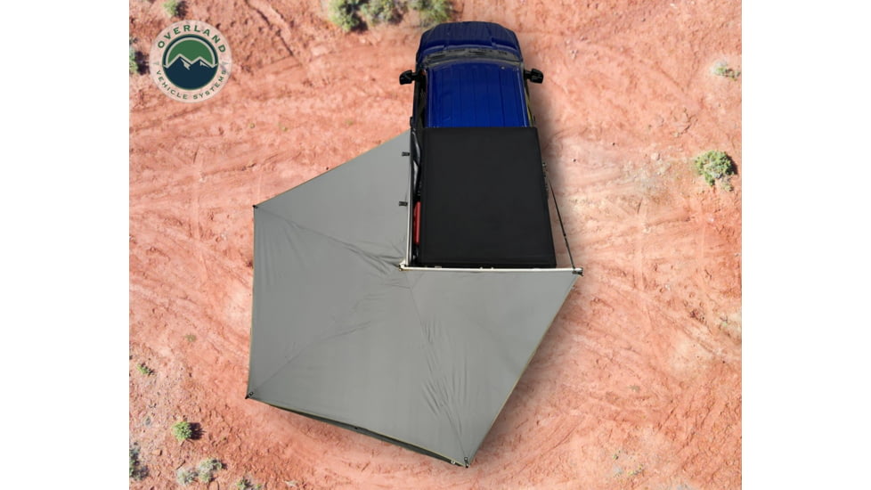 Overland Vehicle Systems Nomadic LT 270 Awning &amp; Wall 1, 2, &amp; Mounting Brackets - Driverside, Grey/Green, 19579907