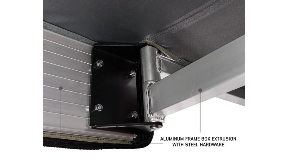 Overland Vehicle Systems Nomadic LT 270 Awning &amp; Wall 1, 2, &amp; Mounting Brackets - Driverside, Grey/Green, 19579907