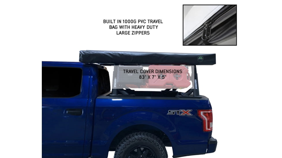 Overland Vehicle Systems Nomadic LT 270 Awning &amp; Wall 1, 2, &amp; Mounting Brackets - Driverside, Grey/Green, 19579907