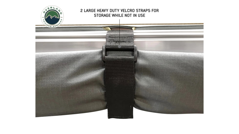 Overland Vehicle Systems Nomadic LT 270 Awning &amp; Wall 1, 2, &amp; Mounting Brackets - Driverside, Grey/Green, 19579907