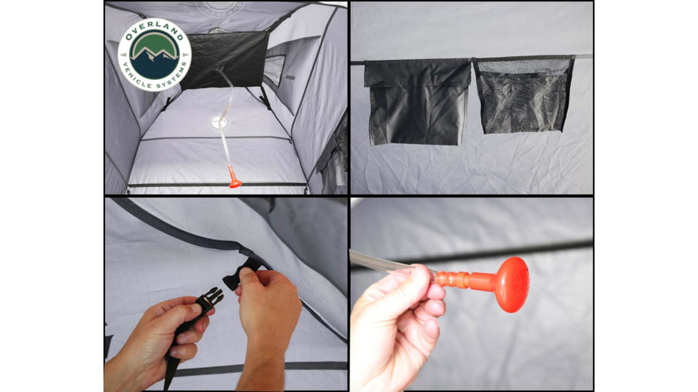 Overland Vehicle Systems Wild Land Camping Gear Changing Room, Shower, Grey, 5 x 5 x 6.75 ft, 26019917