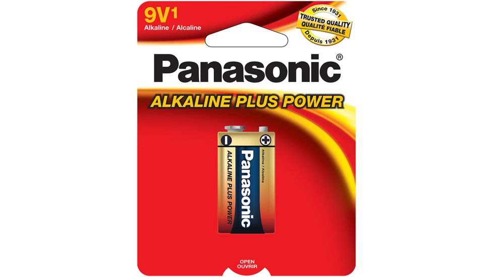 Panasonic 9-Volt Alkaline Plus Power Battery w/ Anti Leak Protection 6AM6PA1B
