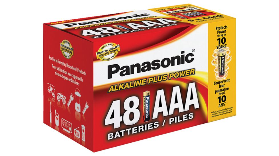 Panasonic Alkaline Size AAA Plus Power - 48 Piece Blister Box of Batteries LR03PA48PC