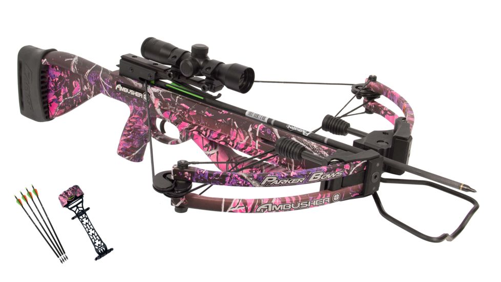 Parker Bows Ambusher Pink w/ Pin Point Scope, Muddy Girl by Moonshine, 32.25 x 12.75 x 6.5 X311-PP