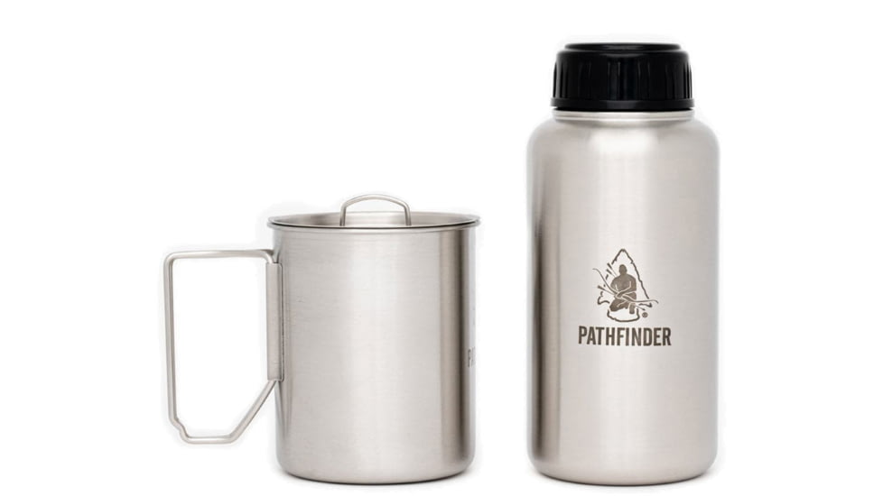 Pathfinder Stainless Steel Bottle and Nesting Cup Set, 32oz, 099GEN3BC-PF