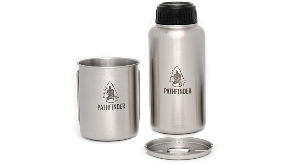 Pathfinder Stainless Steel Bottle and Nesting Cup Set, 32oz, 099GEN3BC-PF