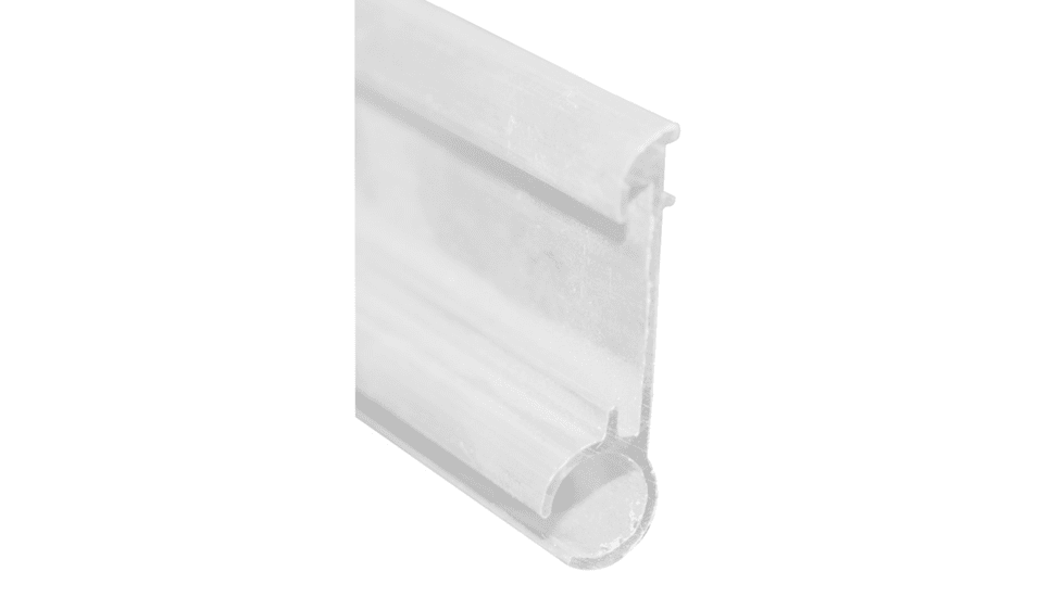 Patrick Metals Insert Type Awning Rail Punched, Polar White, 16ft, 164355