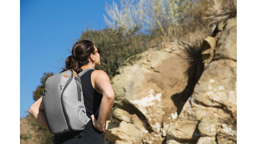 Peak Design Everyday Zip V2 Backpack, 15 Liters, Ash, BEDBZ-15-AS-3