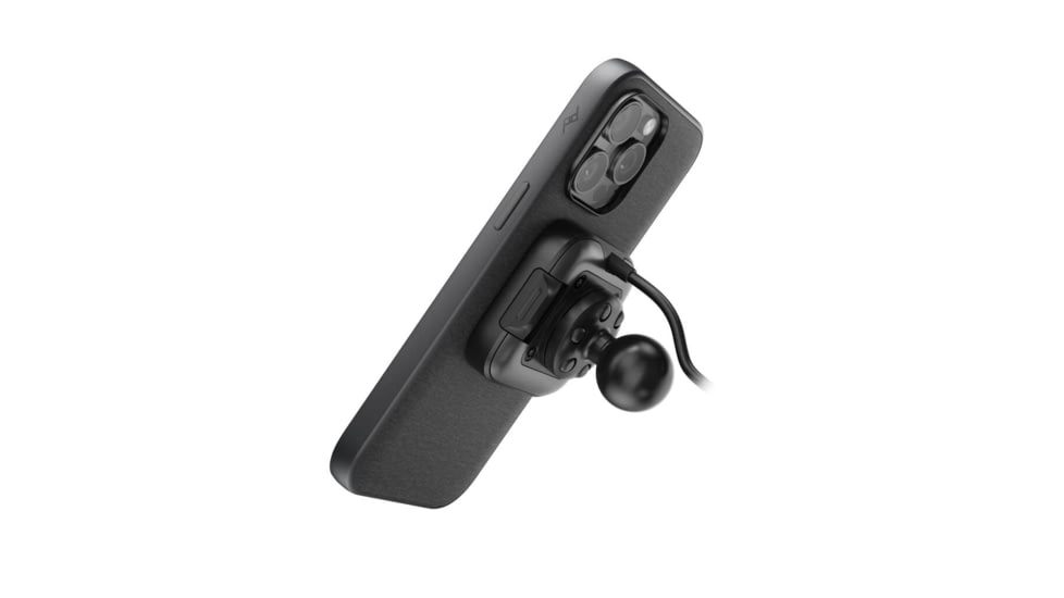 Peak Design Locking Ball Mount Adapter, 1 in, Charging Qi2, Black, M-MM-AE-BK-1