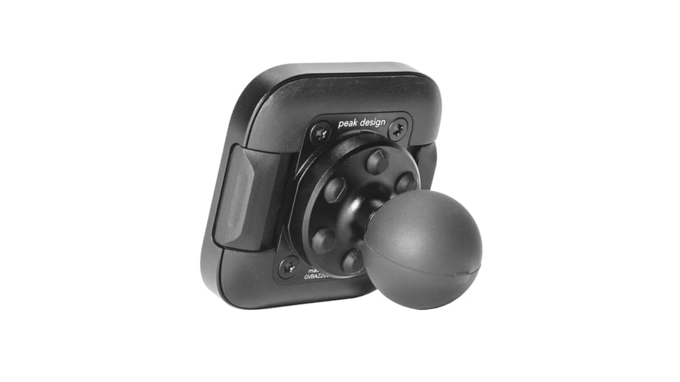 Peak Design Locking Ball Mount Adapter, 1 in, Non-Charging, Black, M-MM-AD-BK-1