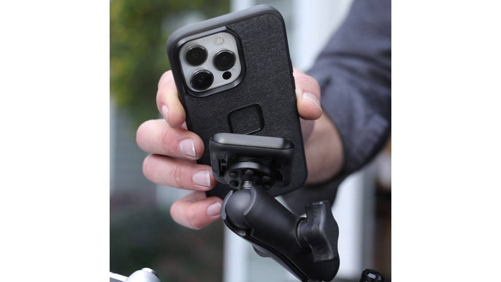 Peak Design Locking Ball Mount Adapter, 1 in, Non-Charging, Black, M-MM-AD-BK-1