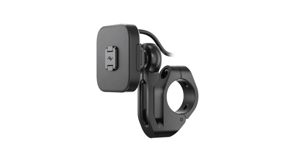 Peak Design Motorcycle Bar Mount,w/Charging, LockingQi2, Black, M-MM-AJ-BK-1