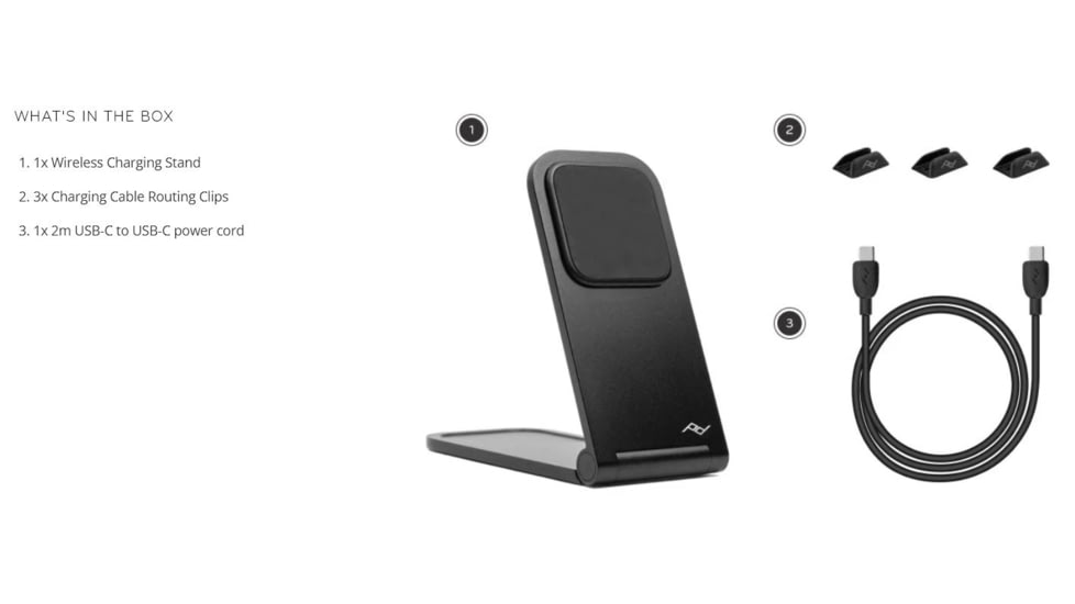 Peak Design Wireless Charging Stand, Black, One Size, M-CS-BK-1