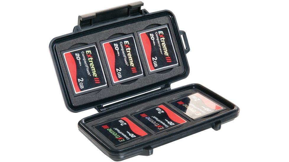 Pelican 0945 Memory Card Micro Cases for 6 Compact Flash Cards 0940-015-110