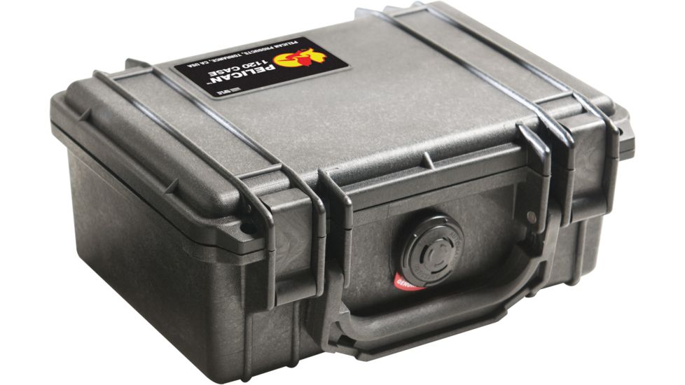 Pelican 1120 Small Waterproof 7.46x4.96x3.33in Carry Case, Black, No Foam