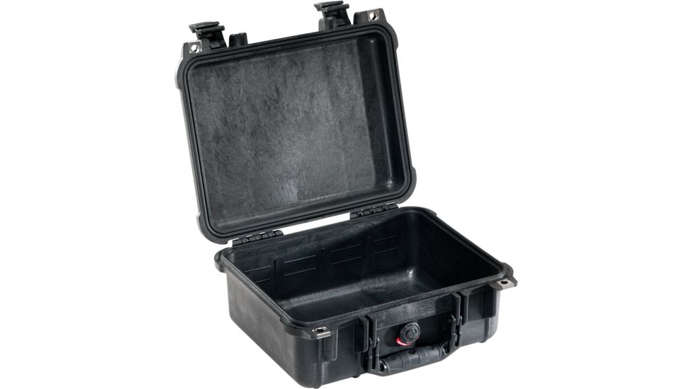 Pelican 1400 Small 13x11x6in Protector Waterproof Carry Case, Black, No Foam