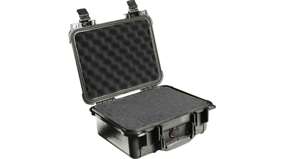 Pelican 1400 Small 13x11x6in Protector Waterproof Carry Case, Black w/ Foam