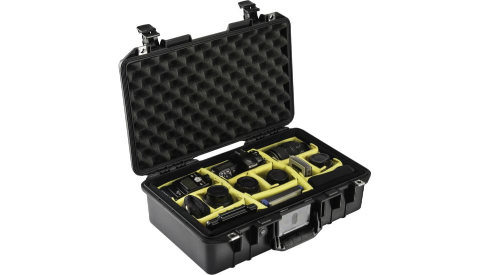 Pelican 1485 Air Protector Case w/Padded Dividers, Black 014850-0040-110
