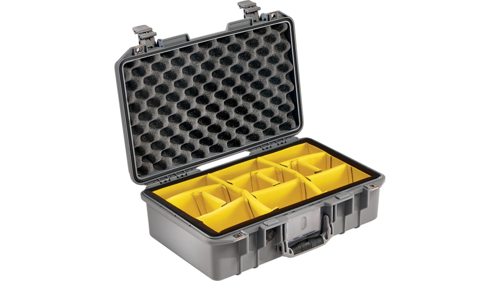 Pelican 1485 Air Protector Case, with Divider, Silver, 014850-0040-180