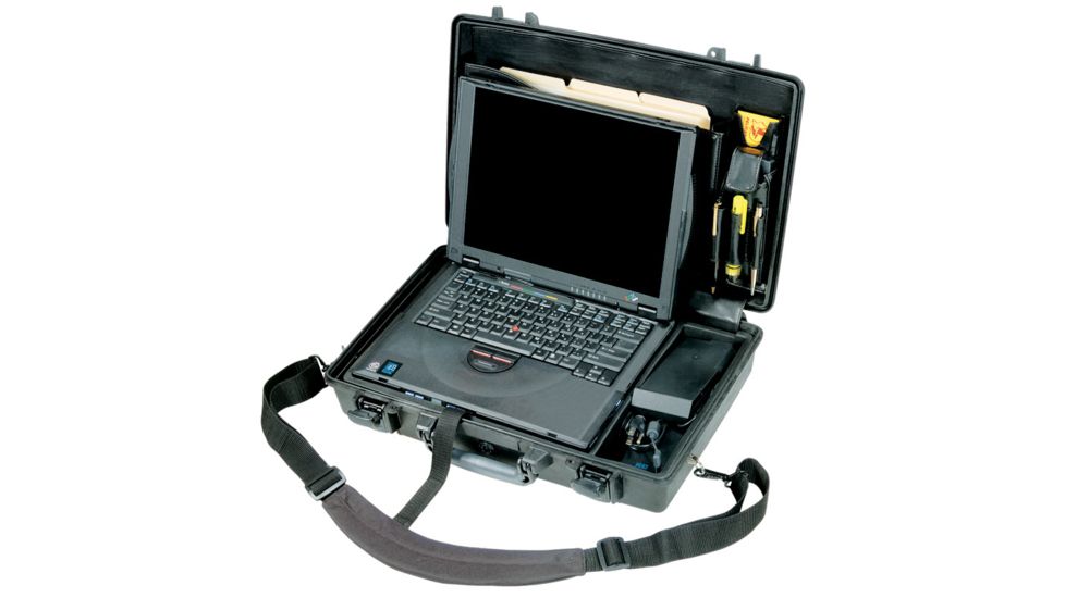 Pelican 1490CC1 Laptop Computer Waterproof Crushproof Case, Black 1490-003-110