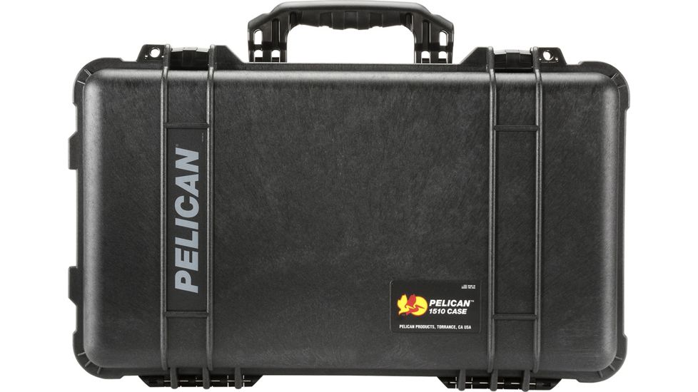 Pelican 1510LFC Laptop Foam Case,19.75x11x7.6in,Foam,Lid Organizer,Black 1510-008-110
