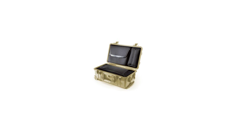 Pelican 1510LOC Carry On Protector Case with Laptop Sleeve Case Desert Tan