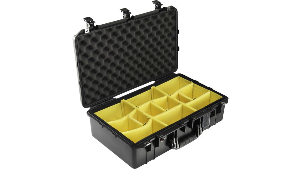 Pelican 1555 Air Protector Case w/Padded Dividers, Black 015550-0040-110
