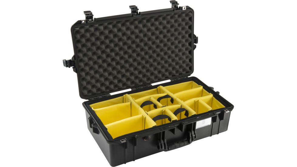 Pelican 1605 Air Protector Case w/Padded Dividers, Black 016050-0040-110