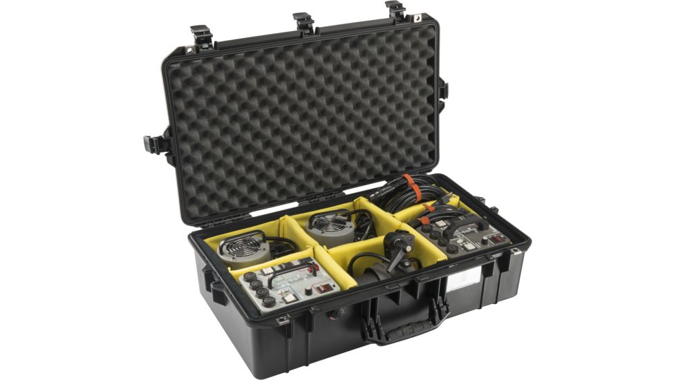 Pelican 1605 Air Protector Case w/Padded Dividers, Black 016050-0040-110