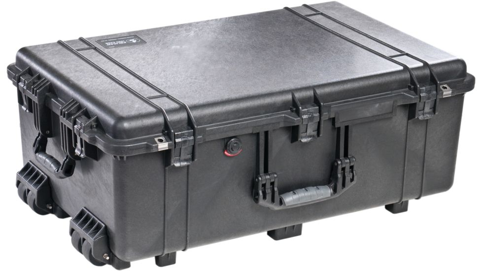 Pelican 1650 Large Crushproof Wheeled Dry Case, 30.75x20.5x11.6in, Black, w/Foam, 1650-020-110