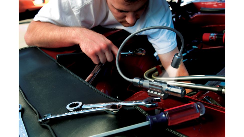 Pelican 2365 LED Flex Neck Flashlight, 2AA, Black, 2365-015-110