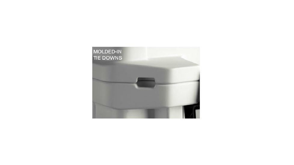 Pelican 65 Quart Elite Cooler, Molded Tie Downs 32-65Q-MC-WHT