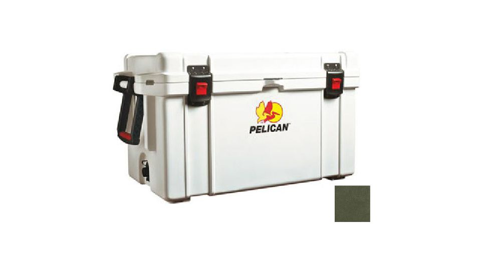 Pelican 65Qt Elite Cooler,26.5x12x12.5in,Olive Drab 32-65Q-CC-OD