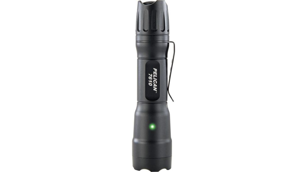 Pelican 7610 Tactical Flashlight, 1 AA/2 CR123, Black, 5.44 in, 7610