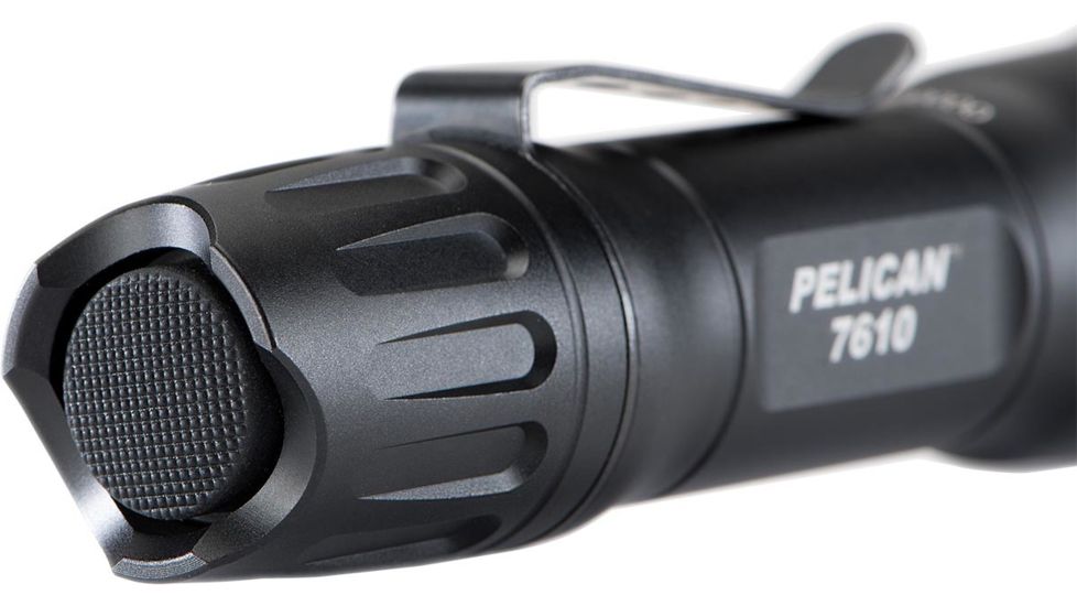 Pelican 7610 Tactical Flashlight, 1 AA/2 CR123, Black, 5.44 in, 7610