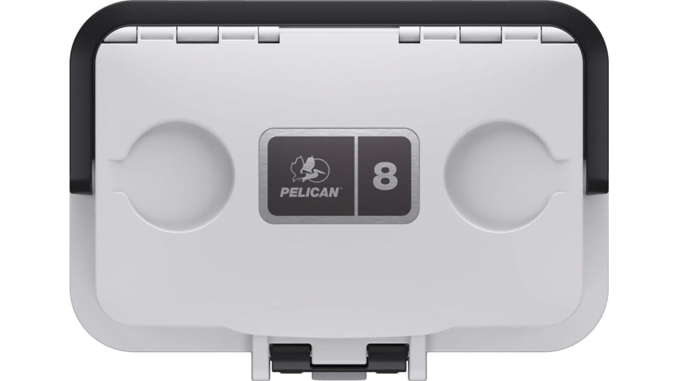 Pelican 8QT Personal Cooler, Dark White/Gray, 8Q1WHTGRY