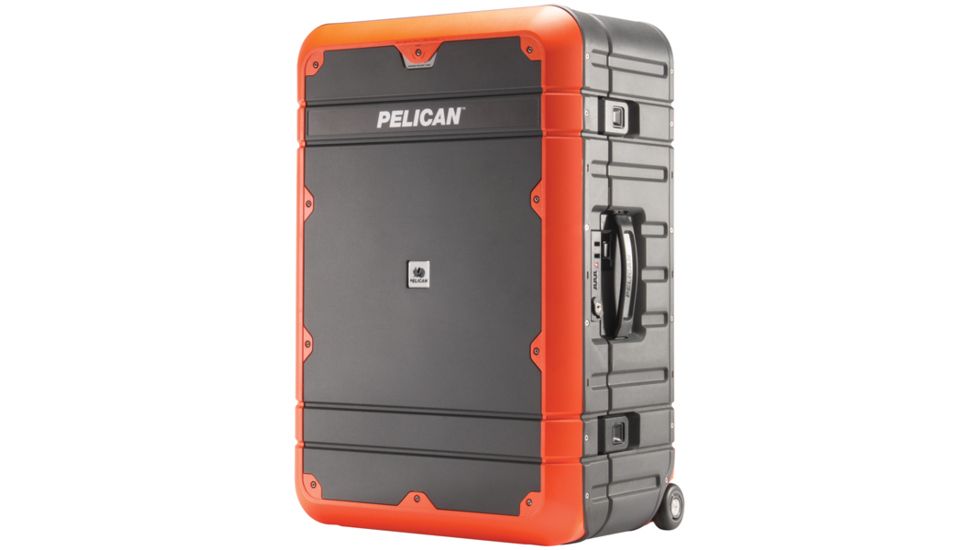 Pelican EL27 Elite Weekender Luggage w/Enhanced Travel System, 22.04x14.16x9.17in, Gray/Orange, LG-EL27-GRYORG